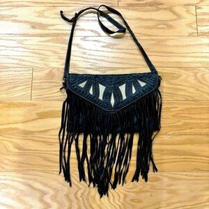 Union of Angels Fringe Leather Crossbody Bag​